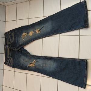 Vanity Bootcut distressed jeans - vintaged early 2000s lots of stretch!